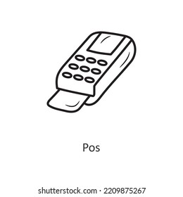 Pos Vector outline Icon Design illustration. Travel Symbol on White background EPS 10 File