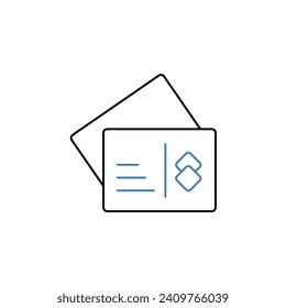 poscard concept line icon. Simple element illustration. poscard concept outline symbol design.