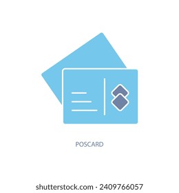 poscard concept line icon. Simple element illustration. poscard concept outline symbol design.