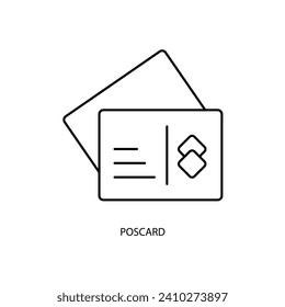 poscard concept line icon. Simple element illustration. poscard concept outline symbol design.