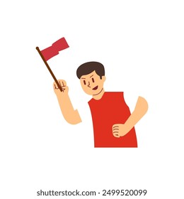 pose celebrating independence day vector celebration