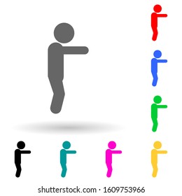 Pose, child multi color style icon. Simple glyph, flat vector of child icons for ui and ux, website or mobile application