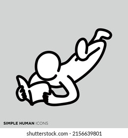 Pose illustration "Reading" for a simple person