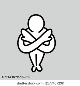 Ilustración de una persona simple "Una persona que firma un rechazo"