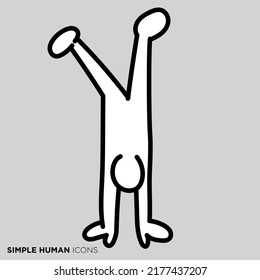 A pose illustration simple person 