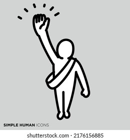 Pose illustration of simple person "candidate person"