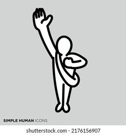 Pose illustration of simple person "candidate person"