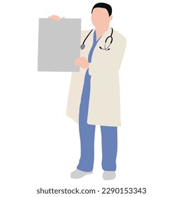 pose of a male doctor ,good for graphic design resources.
