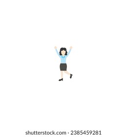 pose of office worker talking illustration
