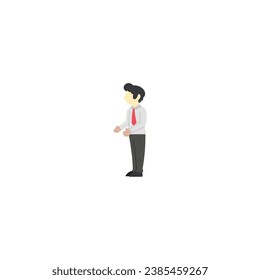 pose of office worker talking person