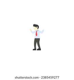 pose of office worker talking professional