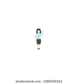 pose of office worker talking walking