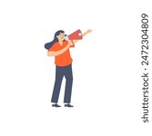 pose of people in blue clothes dancing on National Dance Day illustration