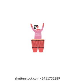 pose of people exercising in pink clothes female