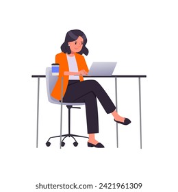 pose of a person with black pants and an orange jacket fashion
