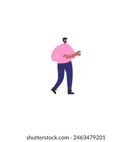 pose of a person in clothes doing gardening meditation
