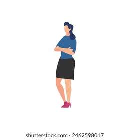 pose of a person doing business work