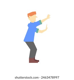 pose of a person gardening posing