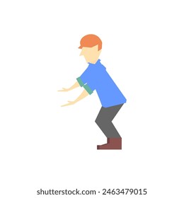 pose of a person gardening posing