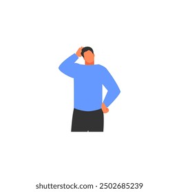 pose of a person looking at a museum exhibition