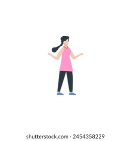 pose of person in pink clothes person