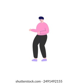 pose of person raising their hand person