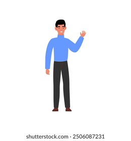 pose of person raising their hand person