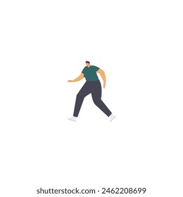 pose of a person running person