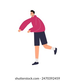 pose of a person running people