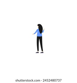 the pose of a person standing relaxed person