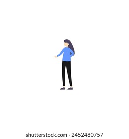 the pose of a person standing relaxed person