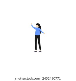 the pose of a person standing relaxed person