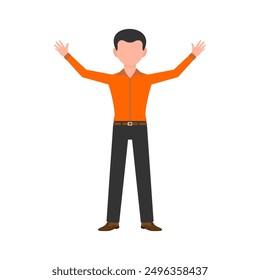the pose of a person standing relaxed standing