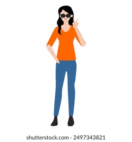 the pose of a person standing relaxed standing