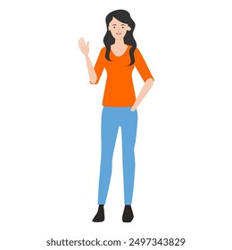the pose of a person standing relaxed standing