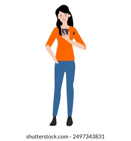 La pose de una persona de pie relajada de pie