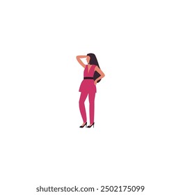 the pose of a person standing relaxed person