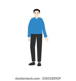 the pose of a person standing relaxed standing
