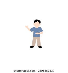 the pose of a person standing relaxed standing