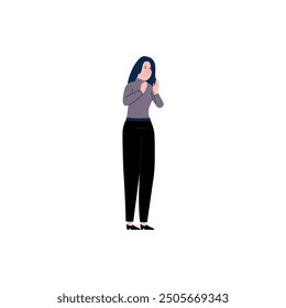 the pose of a person standing relaxed standing