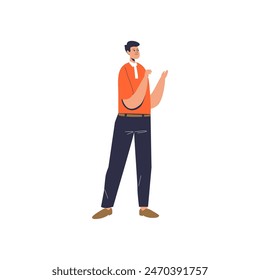 pose of a person with a stomach ache ache