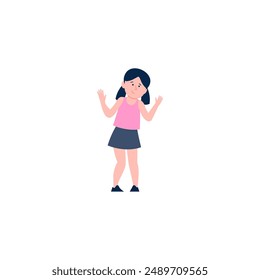 pose of a person with a stomach ache ache
