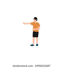 pose of a person with a stomach ache female