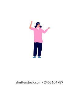 pose of a person walking through a museum person
