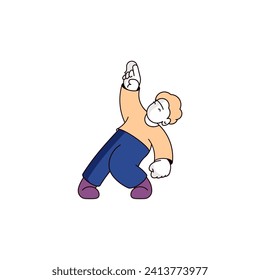 pose of person wearing vanilla clothes cute