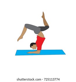Pose of scorpion in yoga