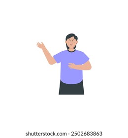 pose of a small child happy