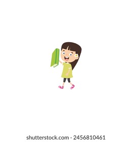 pose of a small child reading a book small