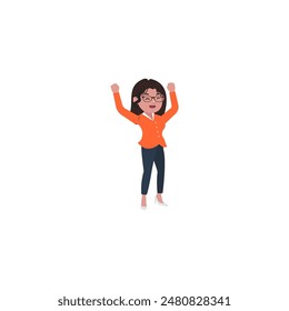 pose of standing person in pink clothes person