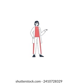 pose vector element health doctor doctor